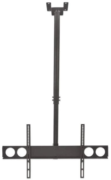 Mbajtëse tavani për TV Manhattan, 37" 75", lartësi e rregullueshme 105 156 cm, VESA 200x200 800x400, e zezë