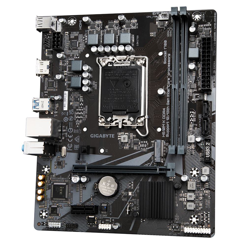 Pllakë amë Gigabyte H610M K, DDR4, mATX, Socket LGA1700