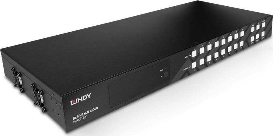 Matricë HDMI Lindy 8x8, 4K 60Hz, HDR, e zezë