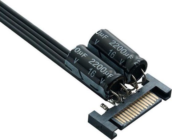 Kabllo ndarëse energjie SilverStone SST CP06 L, SATA 15 pin në 3x SATA 15 pin, 1.8m, e zezë