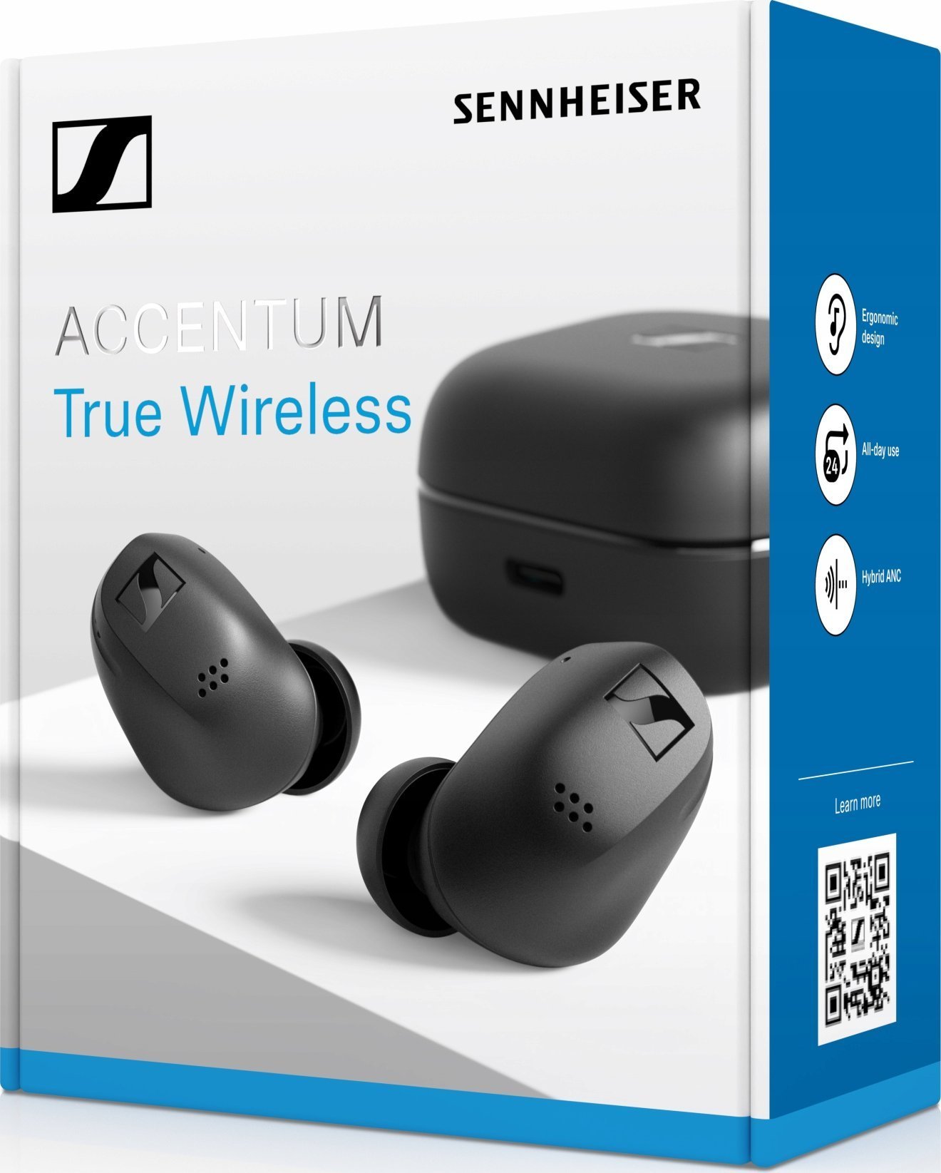 Kufje wireless Sennheiser Accentum, Bluetooth, anulim aktiv i zhurmës, të zeza