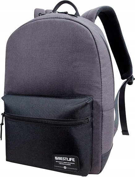 Çantë shpine për laptop Bestlife Audrey, 14.1", poliester, gri