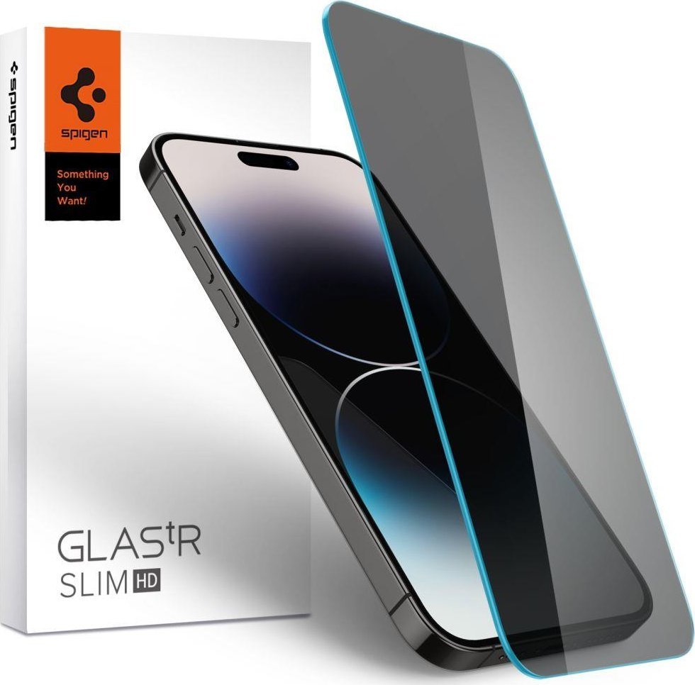 Xham mbrojtës Spigen Glas.TR Slim Privacy, për iPhone 14 Pro, xham i temperuar