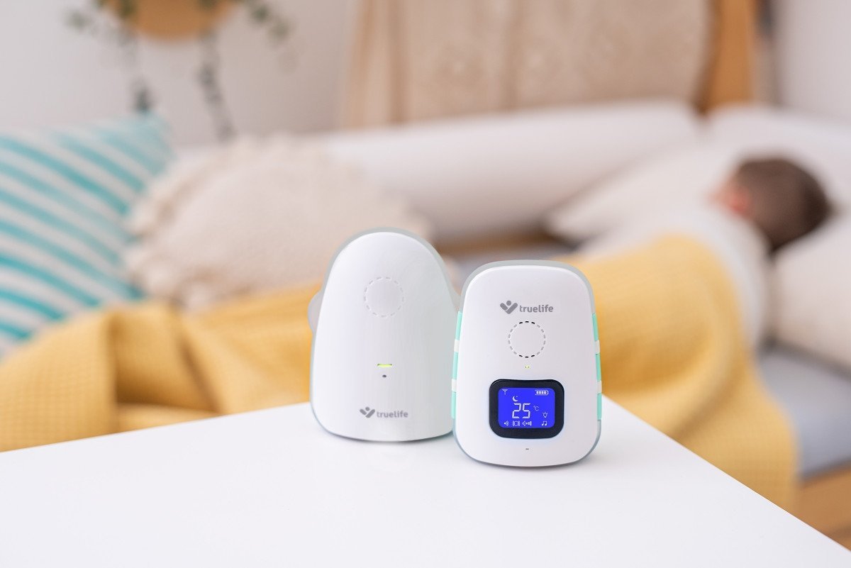 Monitor audio për bebe TrueLife NannyTone VM3, komunikim dykahësh, rreze 300 m, i bardhë