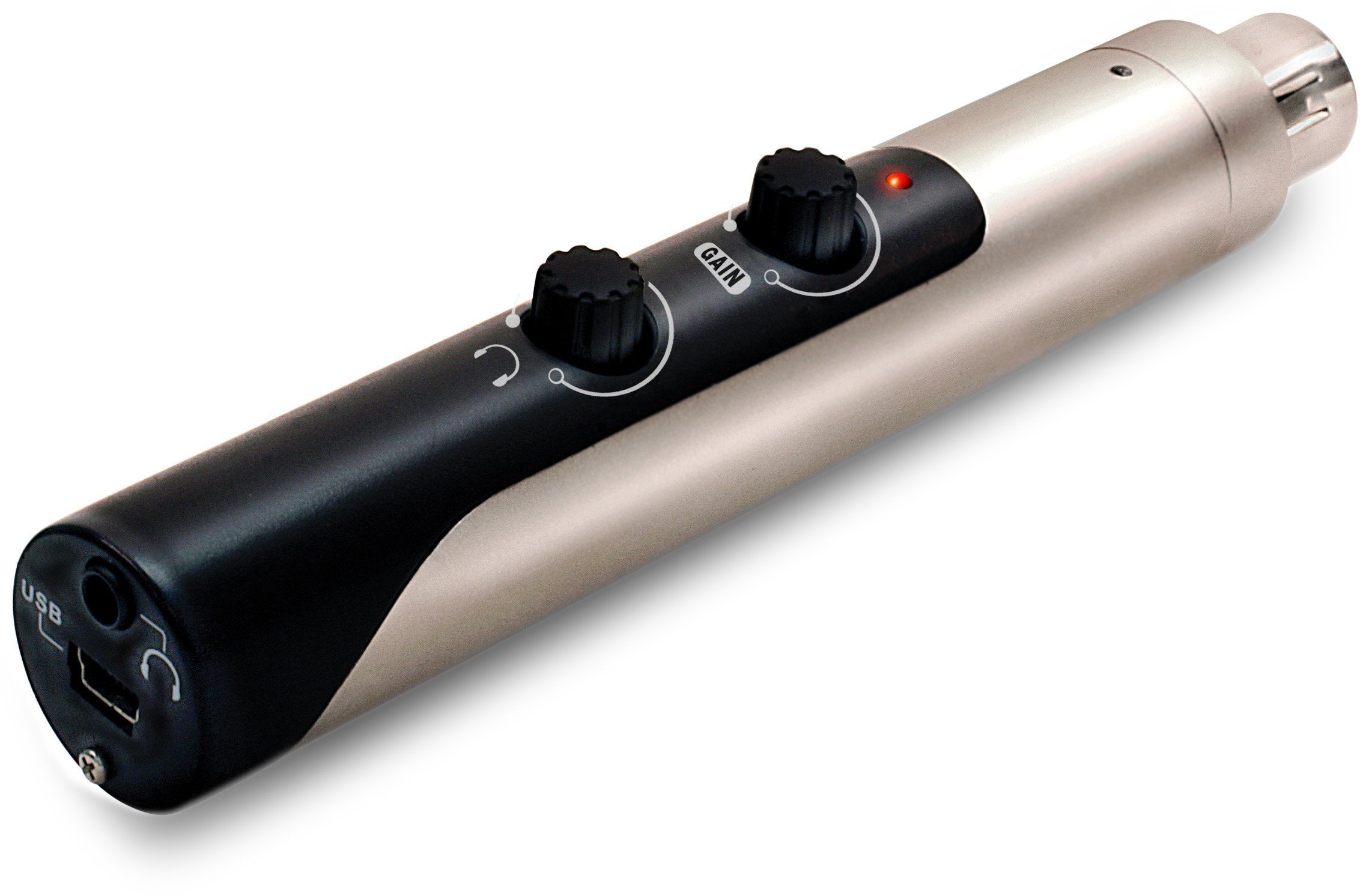 Interfejs audio USB MXL Mic Mate Pro, portë kufjesh 3.5mm, plug and play, i artë e zi