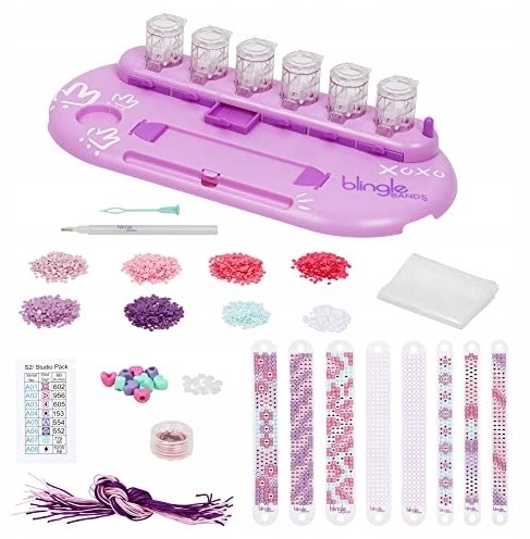 Set artizanati Blingle Bands DIY, 8 byzylykë, studio luksoze, shumëngjyrësh