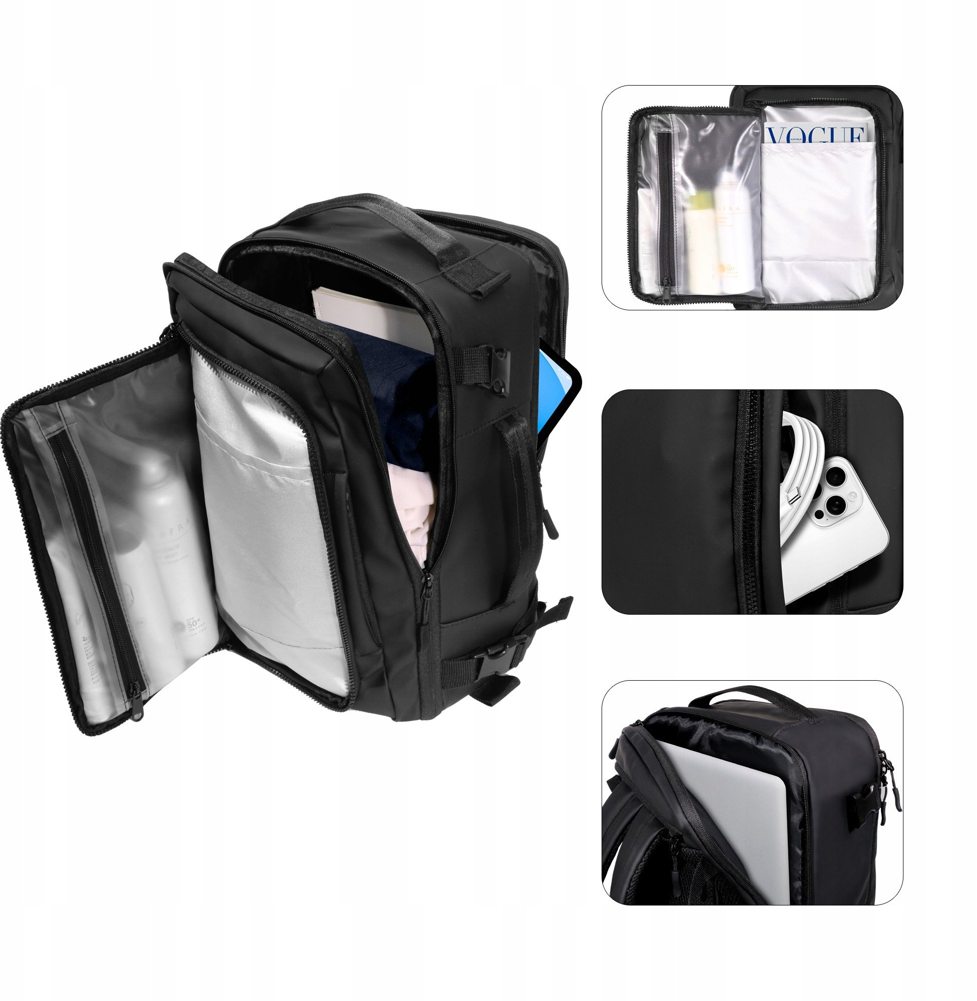 Çantë shpine Tech-Protect Defender S50, 20L, 15.6", e zezë