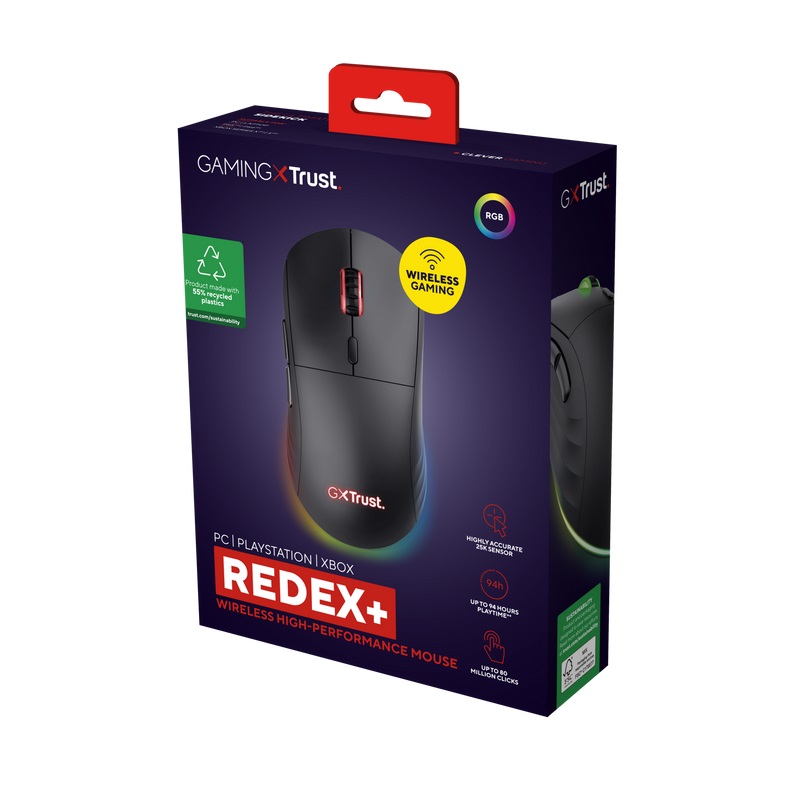 Maus Trust GXT 927 REDEX, 25 600 DPI, i zi
