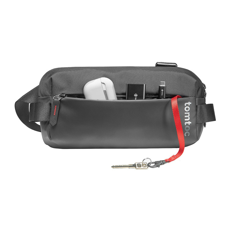Çantë krahu Tomtoc Explorer T21 S, 4L, najlon rezistent ndaj ujit, e zezë