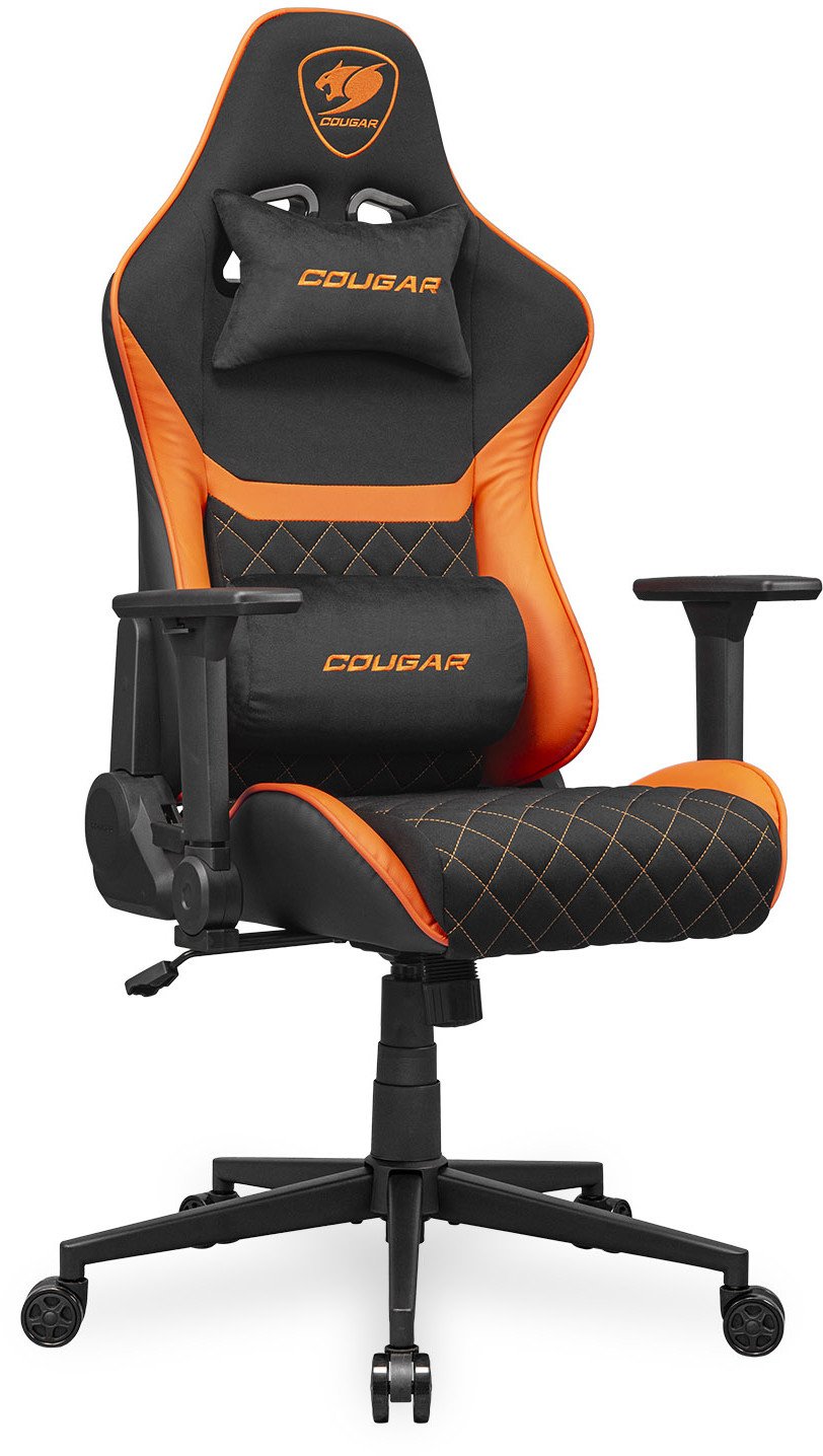 Karrige gaming Cougar Armor One V2 F, ergonomike, deri 120 kg, e zezë portokalli