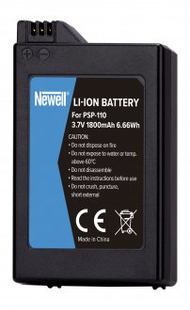 Bateri rikarikueshme Newell PSP 110, 1800mAh, për Sony PSP 1000, gri