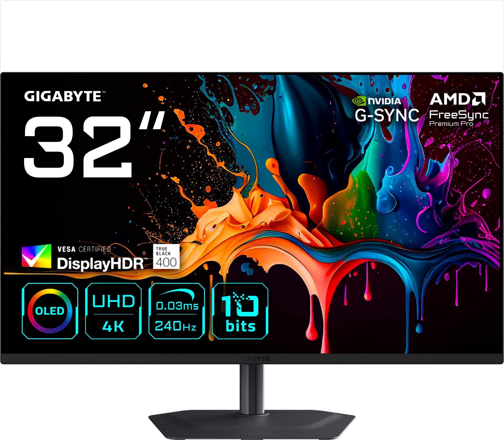 Monitor gaming Gigabyte MO32U2, 32", 4K OLED, 240Hz, i zi