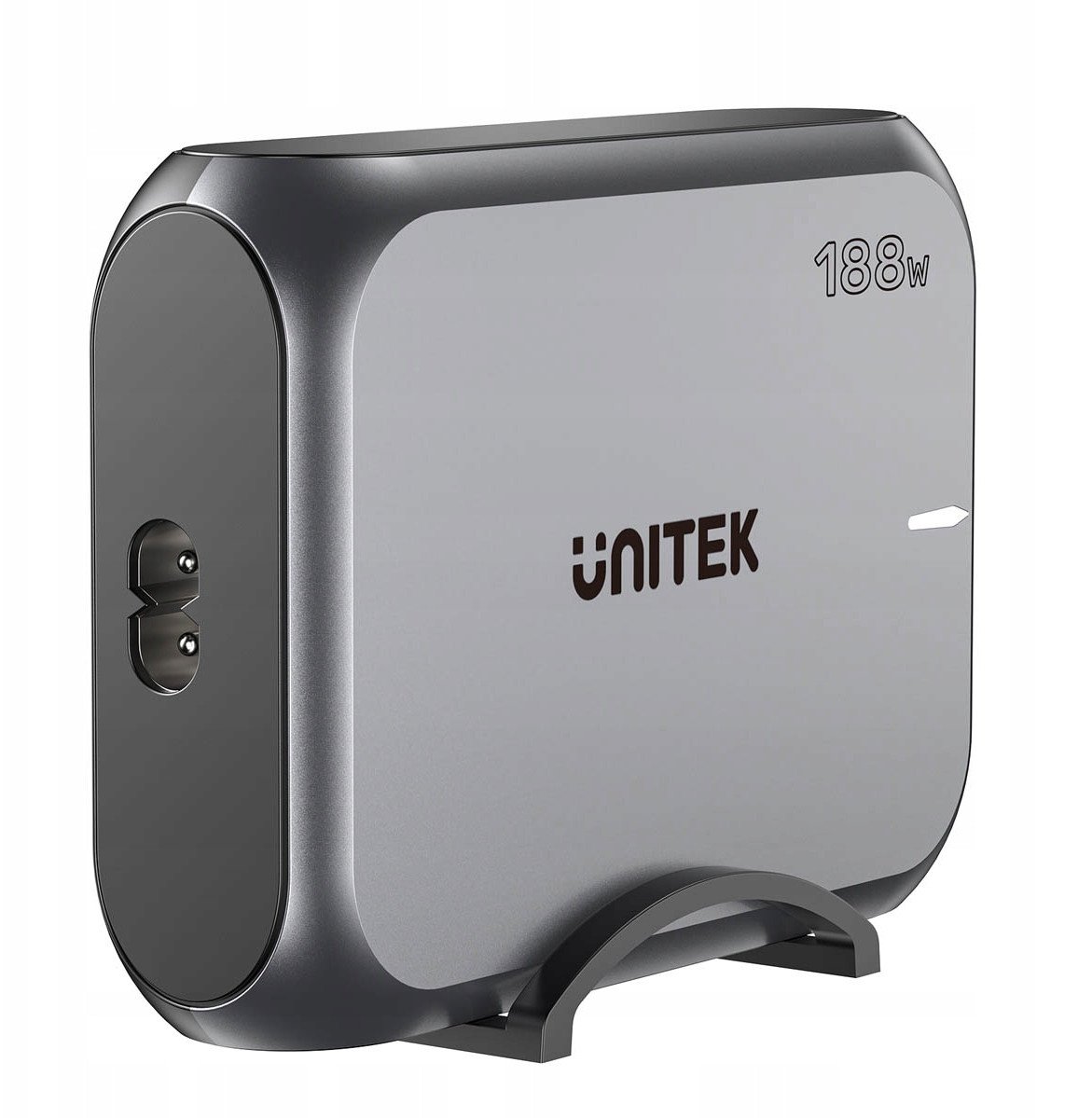 Karikues muri Unitek GaN PD 3.1, 188W, 3x USB C 2x USB A, gri