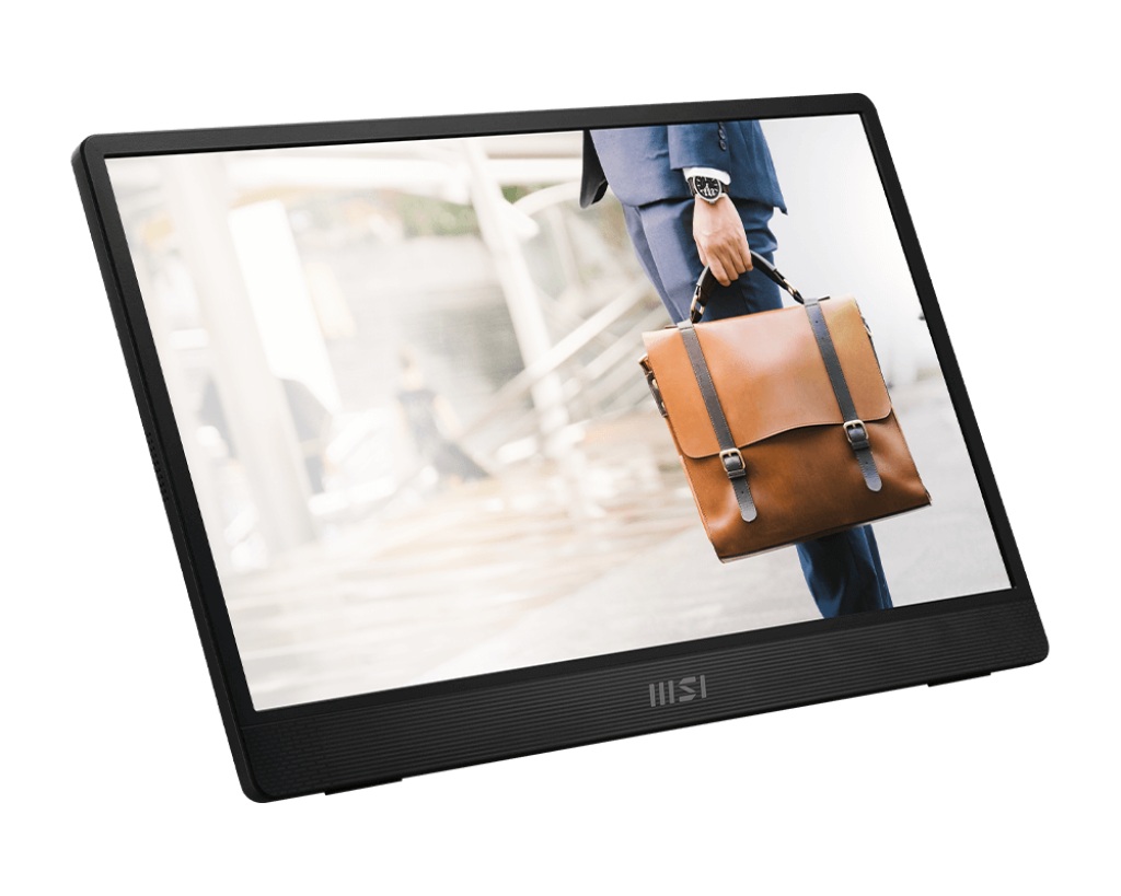 Monitor MSI PRO MP161 E2U 15.6″, FHD IPS 1920×1080, 60 Hz, 4 ms, Mini HDMI ×1/USB-C ×2, i zi