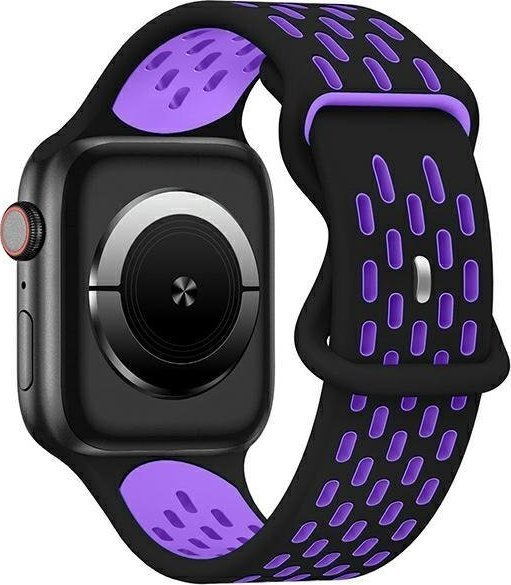 Rrip dore për Apple Watch Beline New Sport Silicone, 38/40/41mm, silikon, i zi me vjollcë