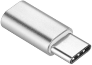 Adapter USB Type C në USB, kompakt, metalik, argjendtë