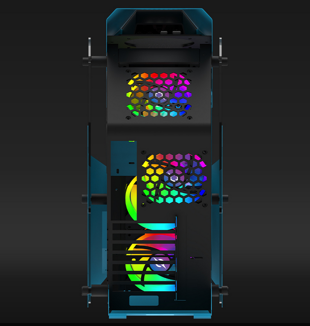 Kasa gaming AQIRYS Procyon, mid tower ATX, ARGB, blu
