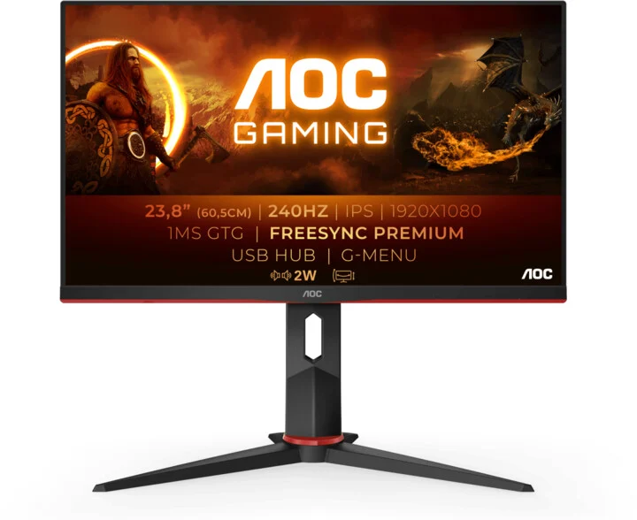 [OUTLET] Monitor AOC 24G2ZU - LED 23.8", Full HD, i zi