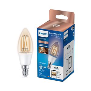 Llambë smart Philips WiZ C35, LED 40W, E14, e bardhë e ftohtë dhe e ngrohtë