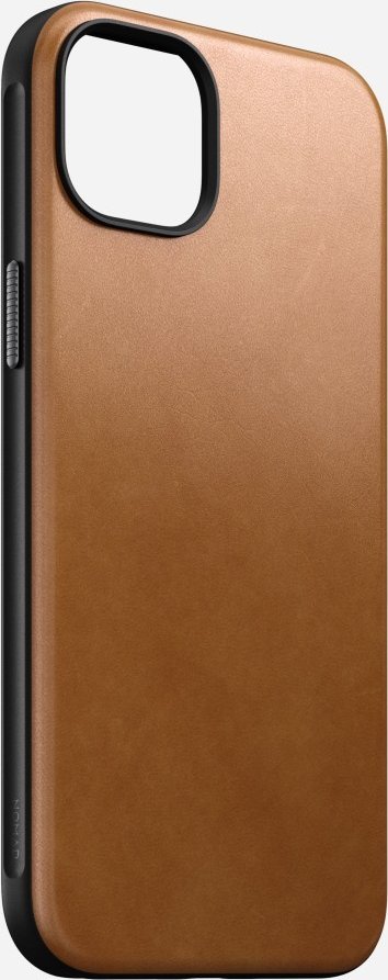 Mbulesë telefoni Nomad Modern Leather, për iPhone 15 Plus, lëkurë English Tan, kafe
