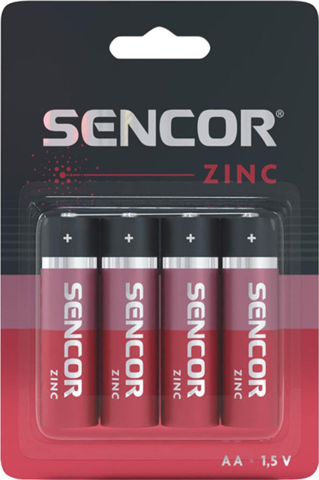 Bateri AA Sencor One-off, zink karbon, set 4 copë