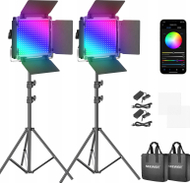 Set ndriçimi studio Neewer RGB 660Pro SB9754, 2x 50W, 3200 5600K, RGB
