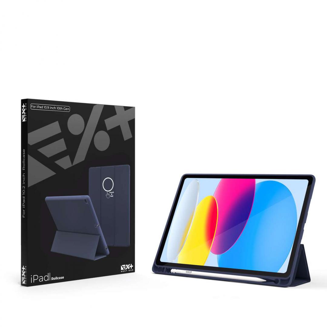 Kopertinë tablet Next One Rollcase për iPad 10.9" 10th Gen, stand case, blu royal