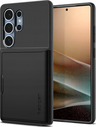 Mbulesë Spigen Slim Armor CS për Samsung Galaxy S25 Ultra, me kuti kartash, e zezë