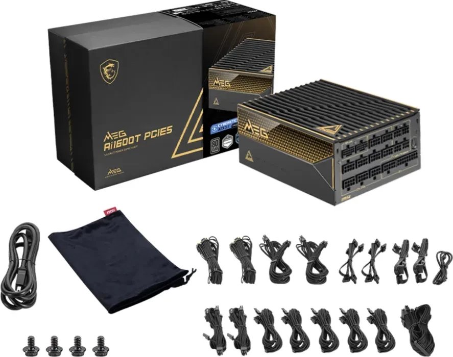 Burim energjie MSI MEG Ai1600T PCIE5, 1600W, ATX 3.1, i zi