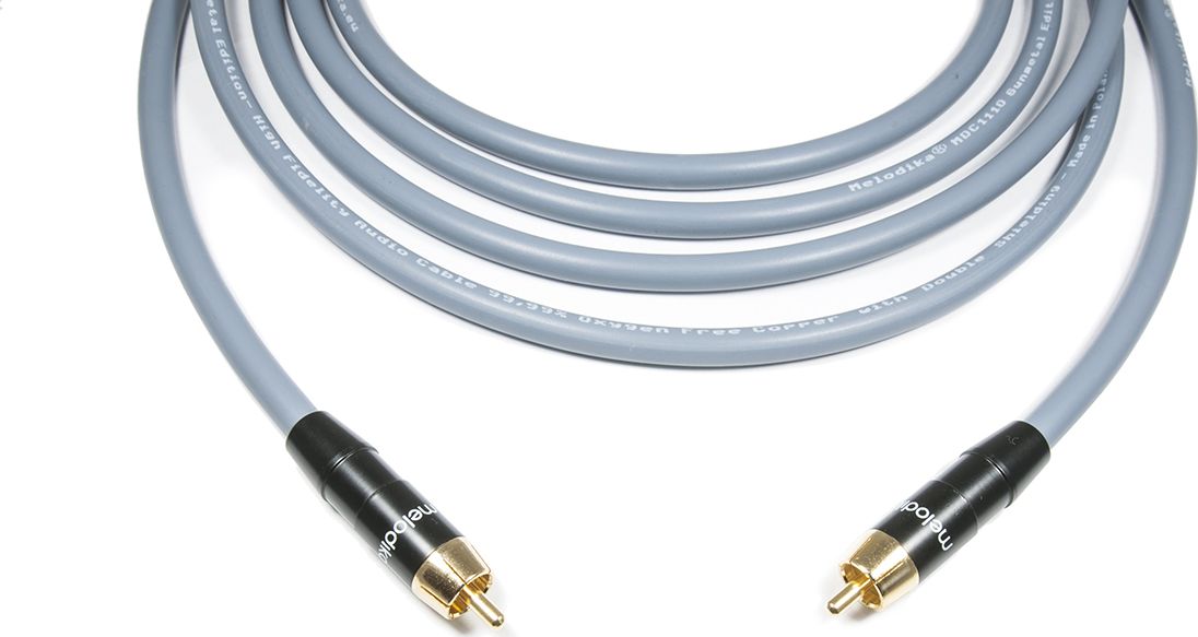 Kabllo audio Melodika RCA në RCA, 1.5m, gri