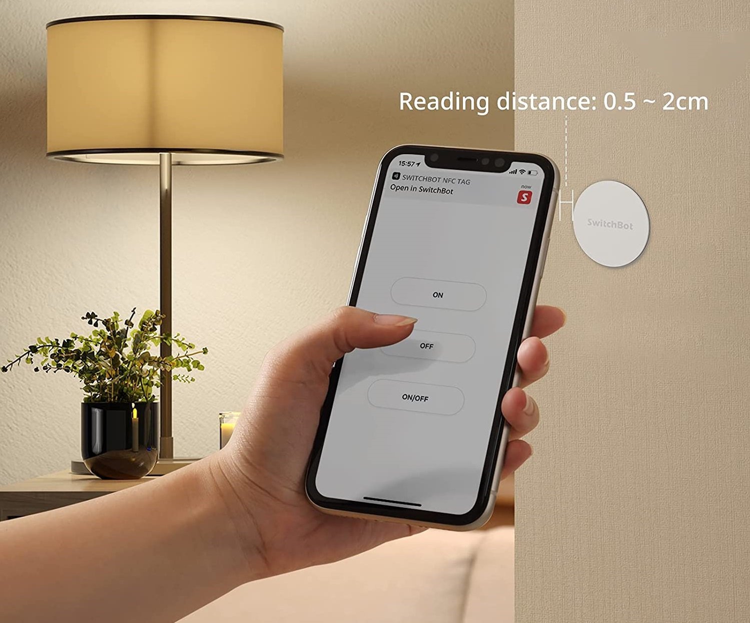 Etiketë NFC SwitchBot Tag, inteligjente, vetëngjitëse, e bardhë 3