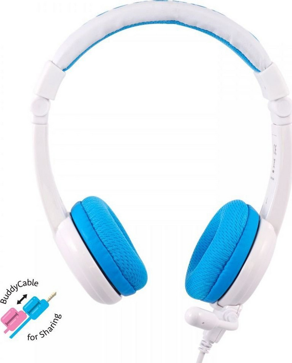 Kufje BuddyPhones School+, të kaltra/bardha