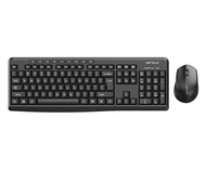 Komplet tastierë dhe maus Serioux SRXK-SKIT706W, wireless, 2.4G, i zi