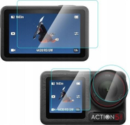 Set mbrojtës xhami PULUZ PU958T SB9461 për DJI Osmo Action 5 Pro, 2x screen protector, mbrojtje lente, transparent