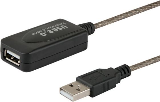 Kabllo zgjatëse USB Savio CL-130, 10m, USB 2.0, e zezë