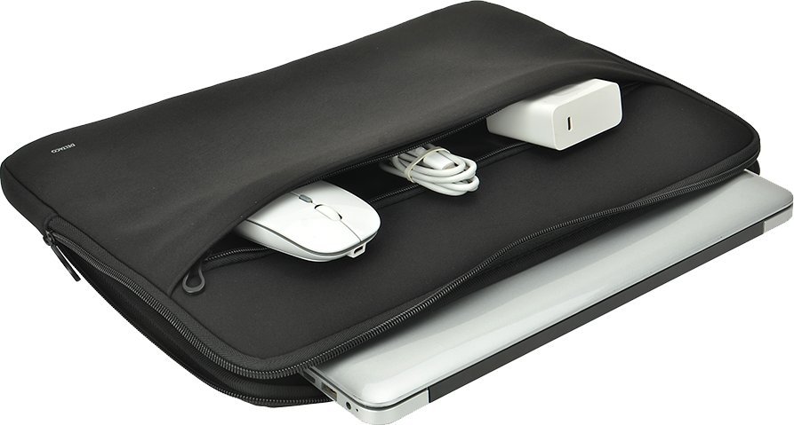 Mbështjellëse laptopi Deltaco, 15.6-16", neopren, e zezë