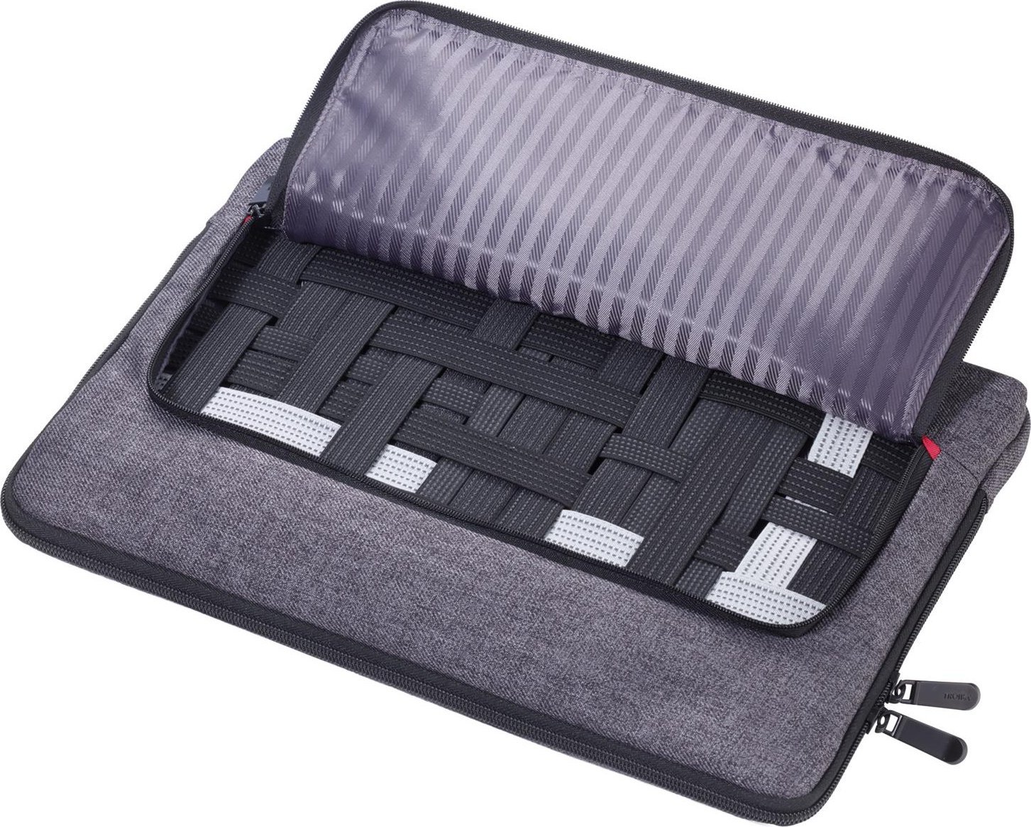 Çantë portfolio Troika Mon Carry, me zinxhir, gri