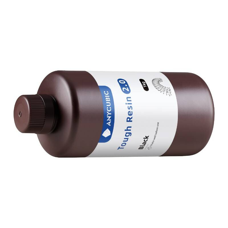 Rrëshirë 3D ANYCUBIC Tough Resin 2.0, 1kg, rezolucion i lartë, e zezë