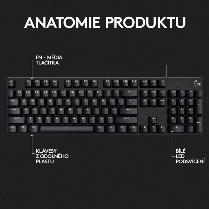 Тастатура Logitech G413 SE, кафеава US