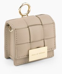 Çantë kufjesh Ideal of Sweden Mini Braided Bag, me mbulesë mbrojtëse, beige
