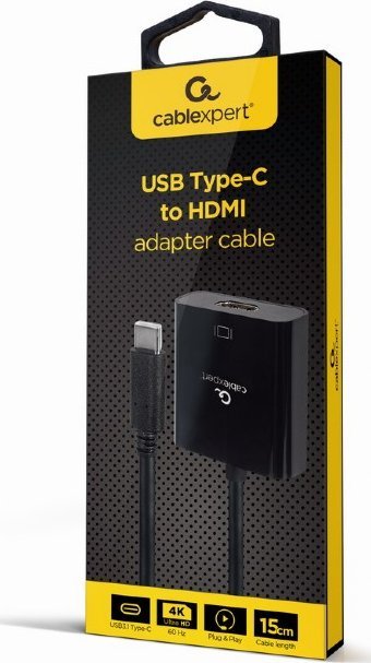 Përshtatës USB Gembird A-CM-HDMIF-04, i zi