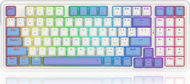 Tastierë mekanike Redragon Gloria Pro Bumblebee K664WBP, wireless 2.4GHz dhe Bluetooth, RGB, e bardhë