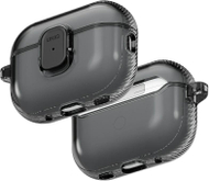 Kuti mbrojtëse UNIQ Glase Pro për AirPods Pro 3, TPU transparent, me kapëse, gri e tymosur