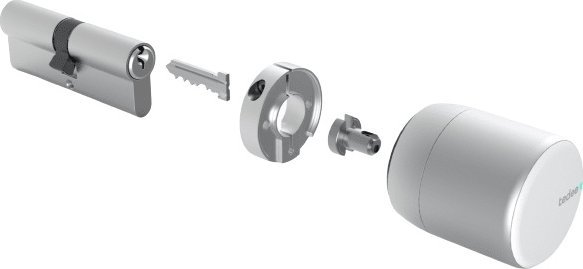 Cilindër bravë GERDA SLR Type C për Tedee, 30–61mm 37–68mm, klasa e sigurisë 6, argjend