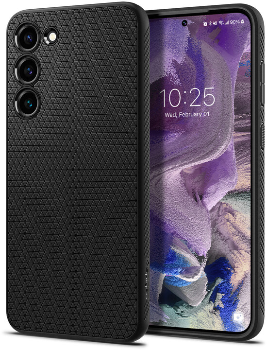 Mbrojtëse Spigen Liquid Air për Samsung Galaxy S23, e zezë