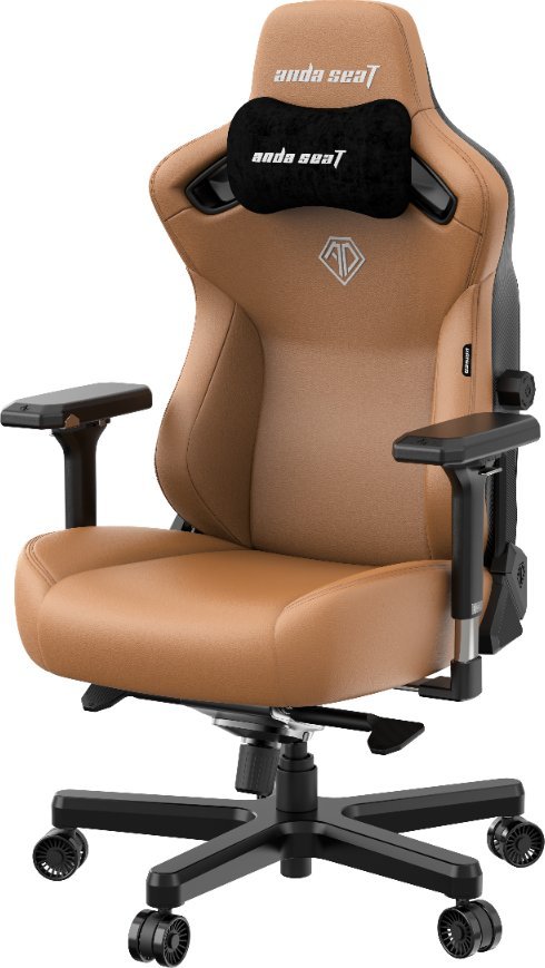 Karrige gaming AndaSeat Kaiser 3 Series L, ergonomike, lëkurë PVC dhe pëlhurë, kafe Bentley