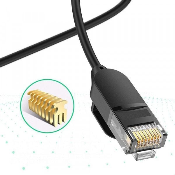 Kabllo rrjeti Ugreen 70332, RJ45 Cat 6A UTP, 1 m, e zezë