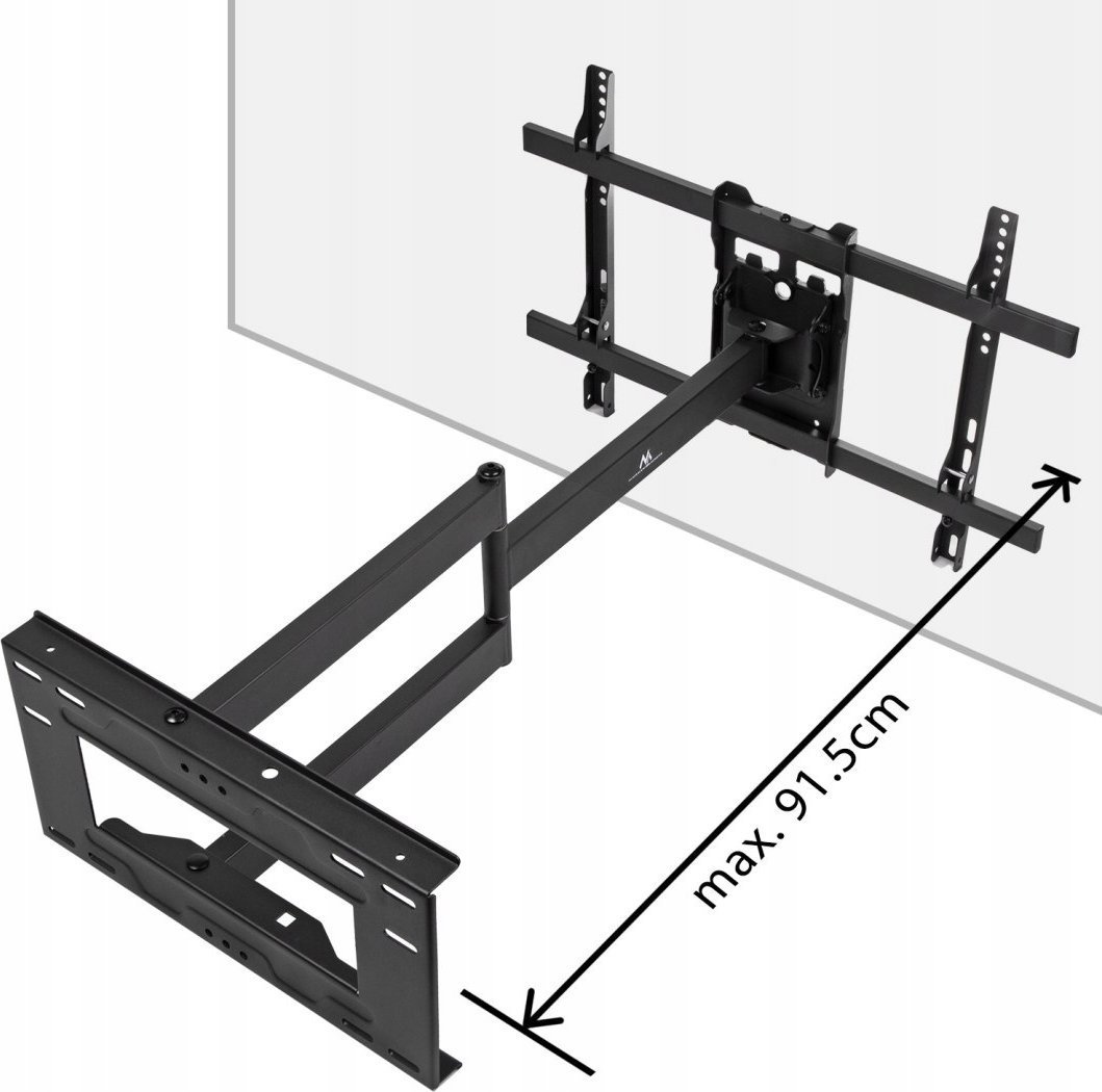 Mbajtëse muri për TV Maclean MC-985, VESA 600x400, 37-70", 45kg, e zezë