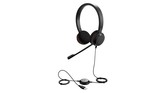 Kufje Jabra Evolve 20 MS Stereo, të zeza