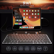 Tastierë AXAGON HMC-KB, USB-C HUB 5Gbps, HDMI 4K 60Hz, layouti US